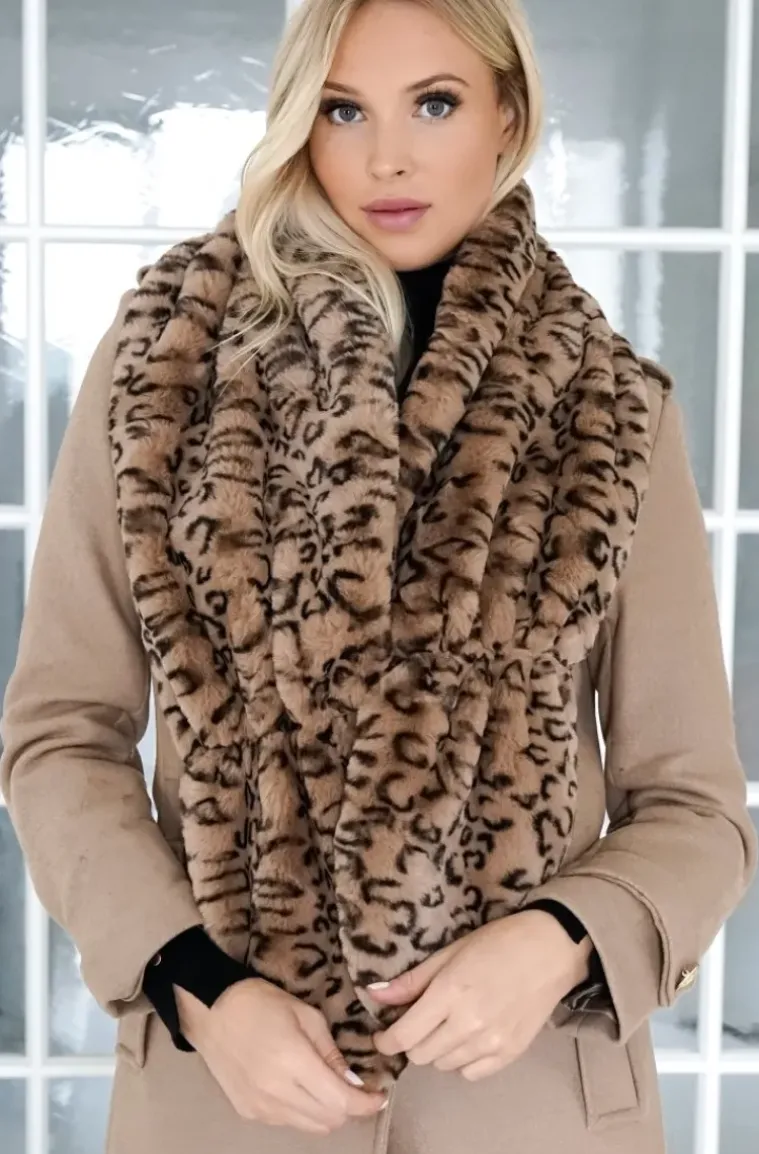 Mixed Brands - Fake Fur Bolero leo F40312 - Taupe