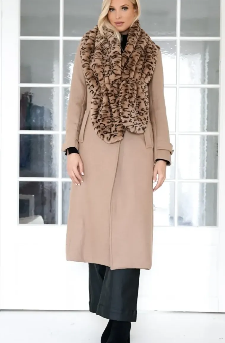 Mixed Brands - Fake Fur Bolero leo F40312 - Taupe