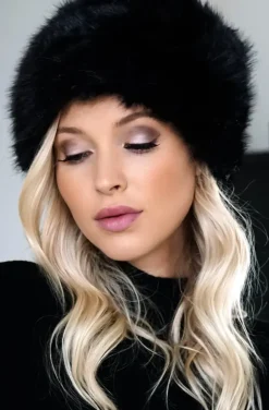 Mixed Brands - Fake fur Hat MZ05 - Black