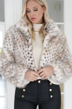 Mixed Brands - Fake fur Jacket Short 77008 - Leo