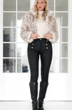 Mixed Brands - Fake fur Jacket Short 77008 - Leo