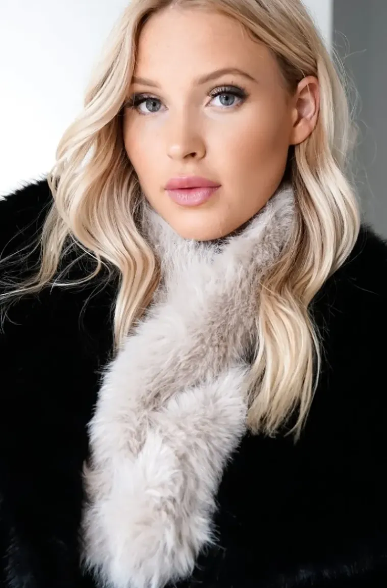 Mixed Brands - Fake fur Scarf MZ01 - Beige