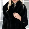 Mixed Brands - Fake Fur Scarf wide F40771/MZ10 - Black