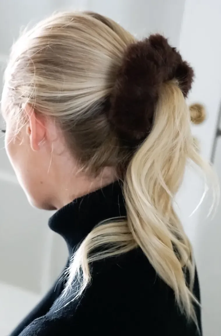 Mixed Brands - Fake fur Scrunchie M06 - Brown