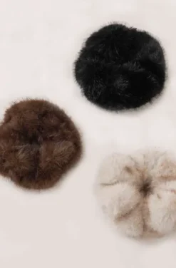 Mixed Brands - Fake fur Scrunchie M06 - Brown