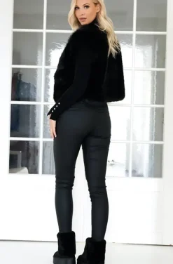 Mixed Brands - Fake fur vest Short F40918 - Black