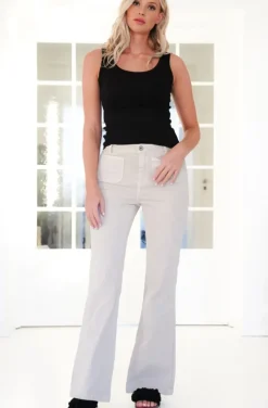 Mixed Brands - Flare pant with pockets 1542 - Beige