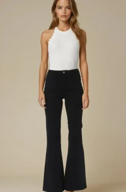 Mixed Brands - Flare pant with pockets 1542 - Black
