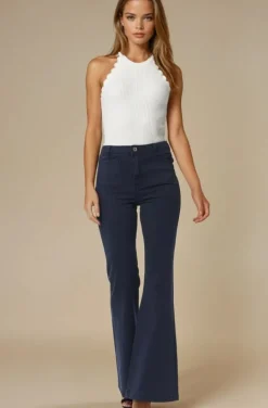 Mixed Brands - Flare pant with pockets 1542 - Blue