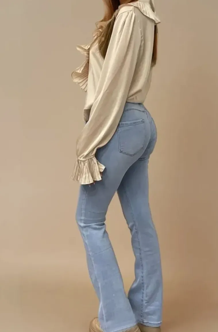 Mixed Brands - Flare Push Up jeans EB021 - Light Blue