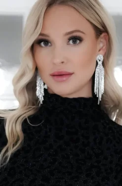 Mixed Brands - Glamorous Strass earrings 321-81 - Silver