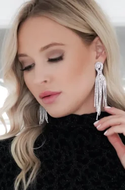 Mixed Brands - Glamorous Strass earrings 321-81 - Silver