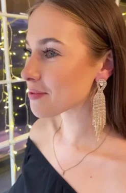Mixed Brands - Glamorous Strass earrings 321-81 - Gold