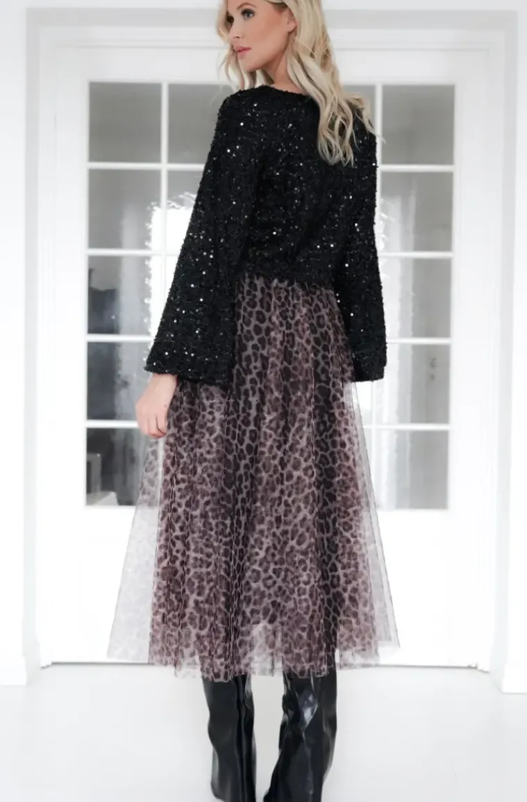 Mixed Brands - Glitter top long sleeves 1660 - Black