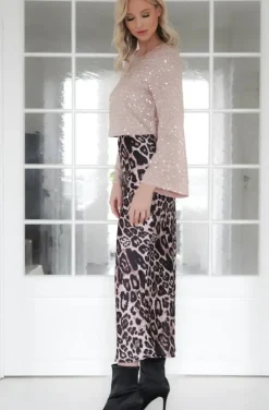 Mixed Brands - Glitter top long sleeves 1660 - Champagne