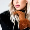 Mixed Brands - Glove with fake fur BX23 - Camel