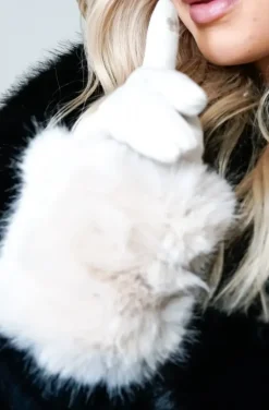 Mixed Brands - Glove with faux Fur 12050 - beige