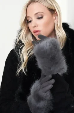 Mixed Brands - Glove with Faux Fur 12050 - Grey
