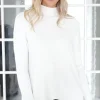 Mixed Brands - Halvpolo knitted sweater 6103 - White