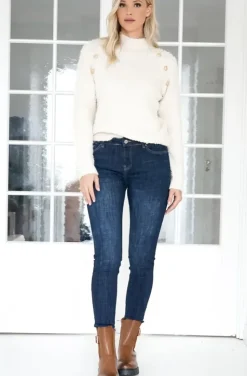Mixed Brands - Halvpolo med knappar 134 - Panna