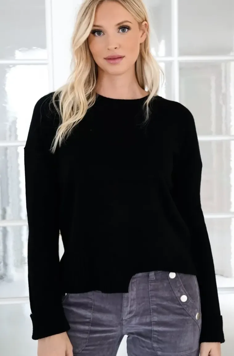 Mixed Brands - High waist flare velour pant with buttons H2630 - Grey