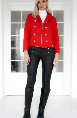 Mixed Brands - Jacket with buttons 3812 - Red