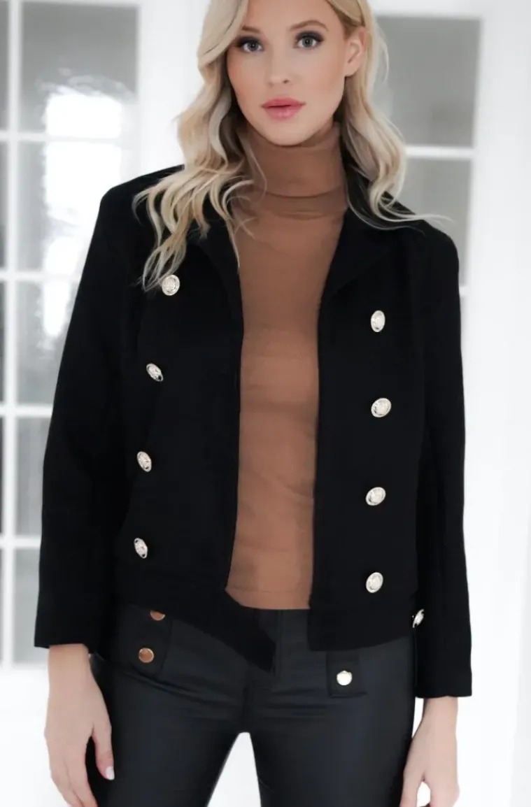 Mixed Brands - Jacket with buttons 3812 - Black