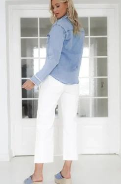 Mixed Brands - Jeans Wide leg with pockets H3529 - White