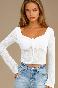 Mixed Brands - Lace top 10427 - White