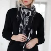 Mixed Brands - Leo/Zebra Scarf Q02 - Black White