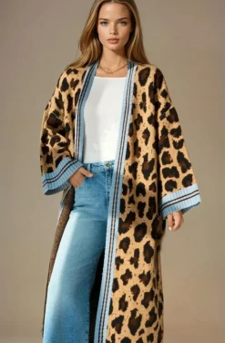 Mixed Brands - Long Leo Cardigan 13643 - Camel Blue