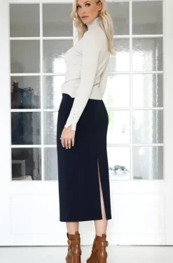 Mixed Brands - Long Pencil Skirt - Blue