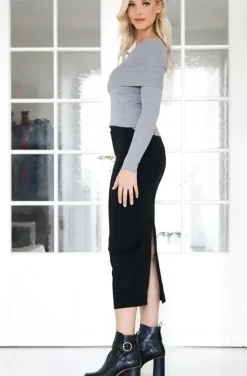 Mixed Brands - Long Pencil Skirt - Black