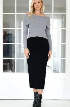 Mixed Brands - Long Pencil Skirt - Black