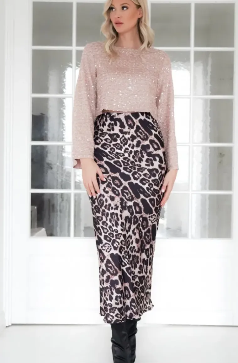 Mixed Brands - Long Satin skirt 6483 - Leo