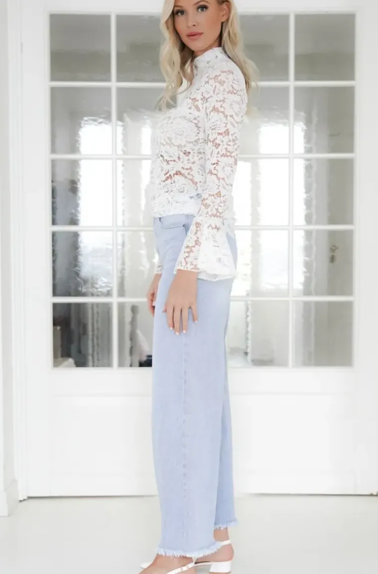 Mixed Brands - Long Sleeve Lace top 1429 - White