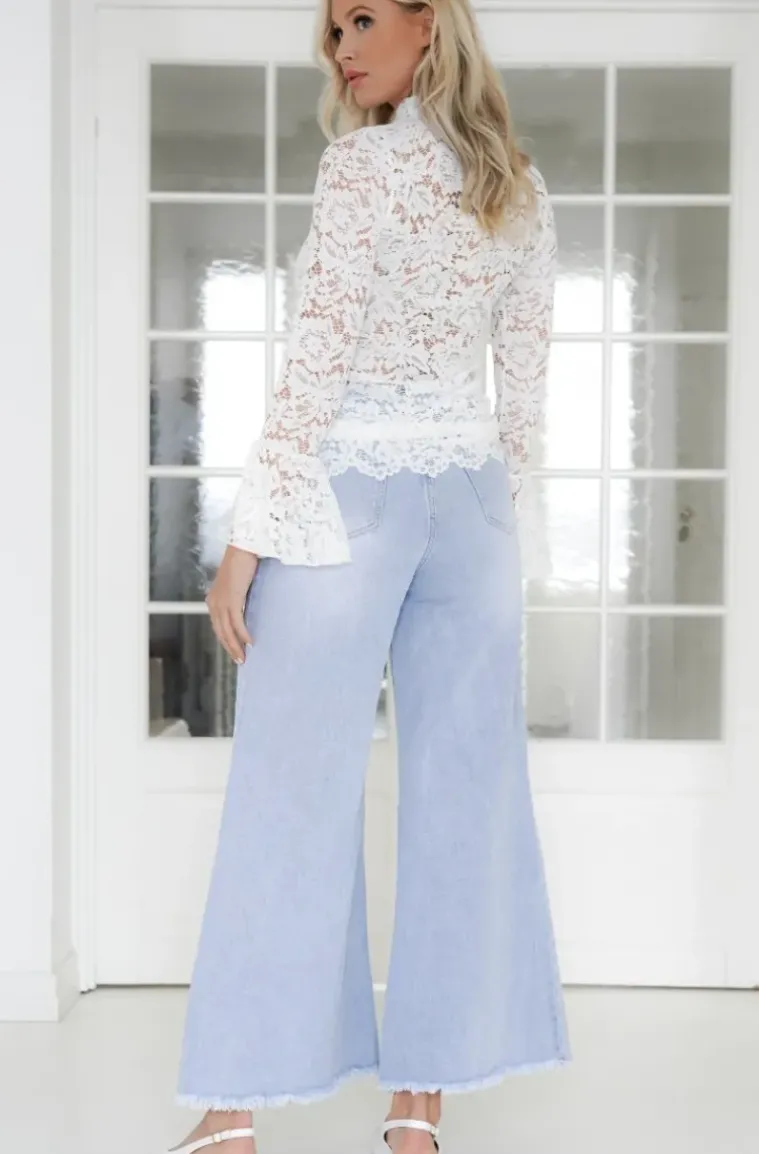 Mixed Brands - Long Sleeve Lace top 1429 - White