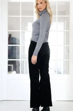 Mixed Brands - Long sleeve Wool Mix Rollneck with buttons 3036 - Grey