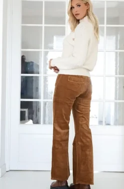 Mixed Brands - Long velour pant 2745 - Camel
