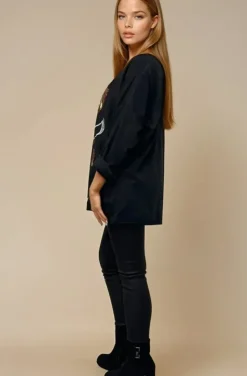 Mixed Brands - Love top 75109 - Black