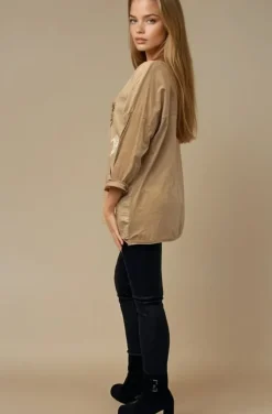 Mixed Brands - Love top 75109 - Camel