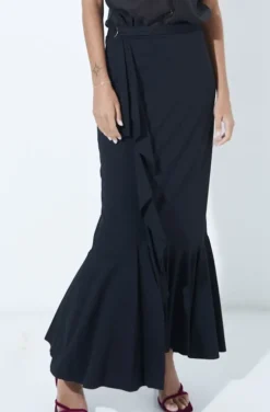 Mixed Brands - Maxi Skirt with Frill 2139 - Black
