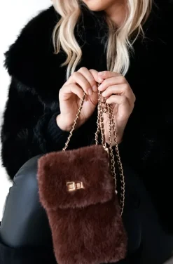 Mixed Brands - Mobile Bag Faux Fur 0808 - Brown