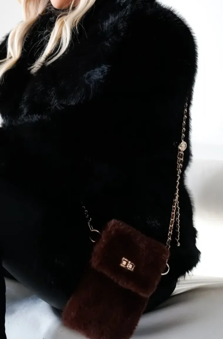 Mixed Brands - Mobile Bag Faux Fur 0808 - Brown
