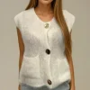 Mixed Brands - Mohair Sweater three buttons 28012 - White