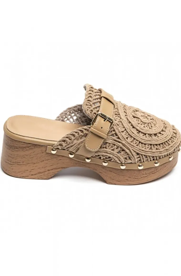 Mixed Brands - Mules Crochet 6627 - Khaki