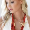 Mixed Brands - Necklace large seastar 666-1400 - Red