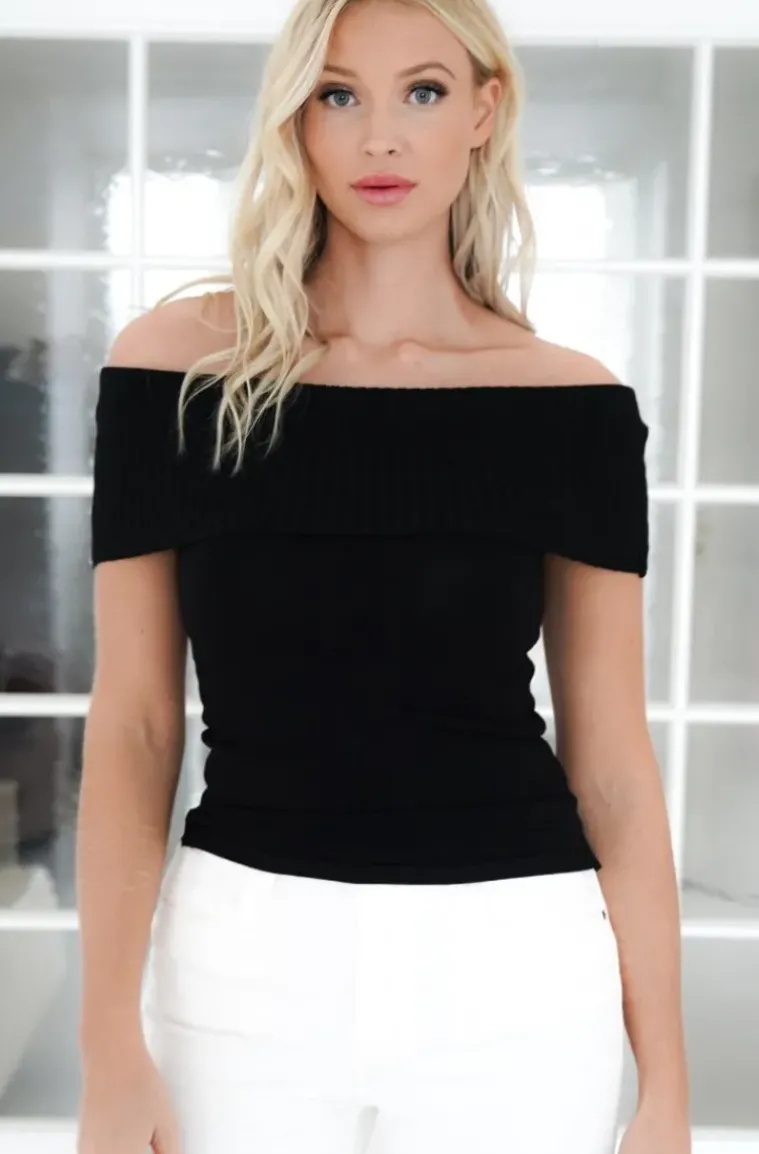 Mixed Brands - Offshoulder top 5035 - Black