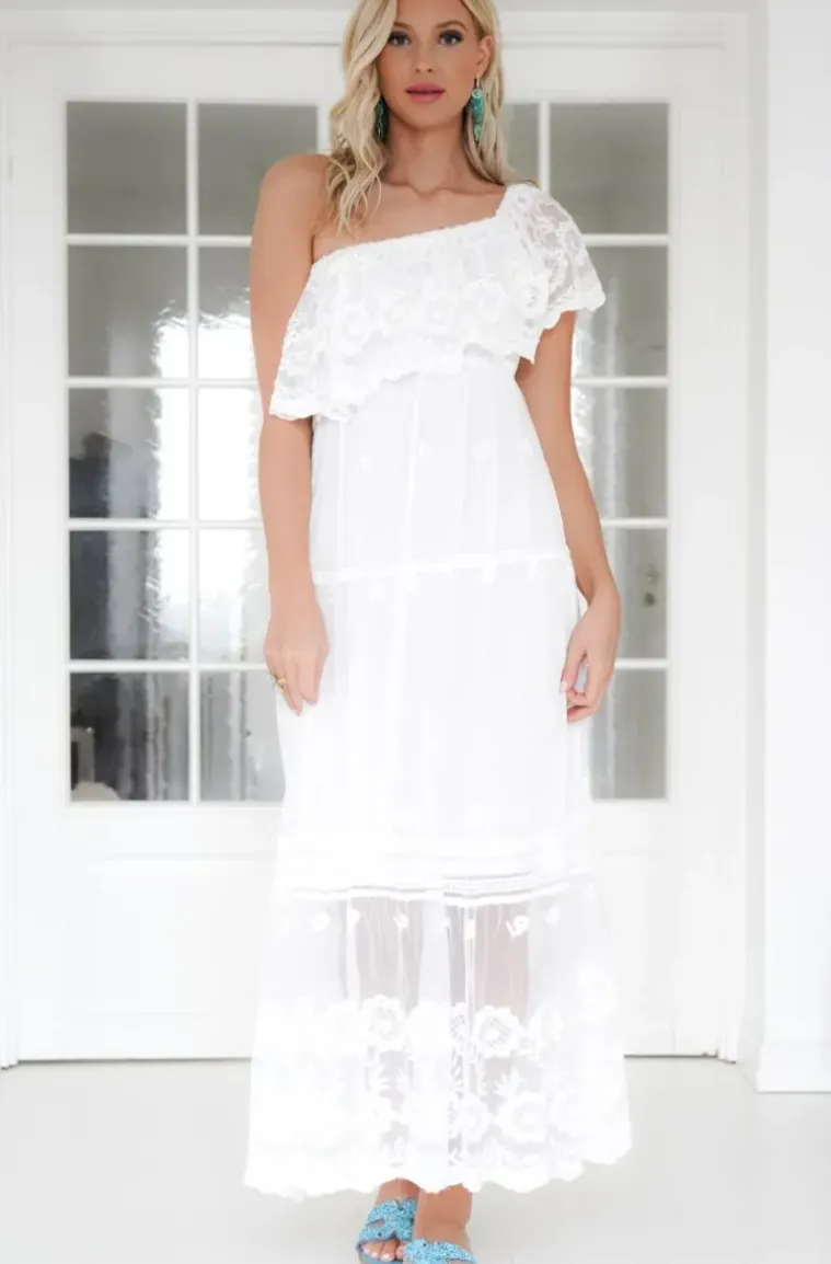 Mixed Brands - Offshoulder Maxi Dress L172 - White