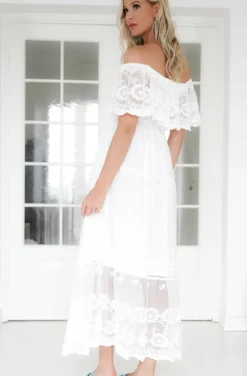 Mixed Brands - Offshoulder Maxi Dress L172 - White